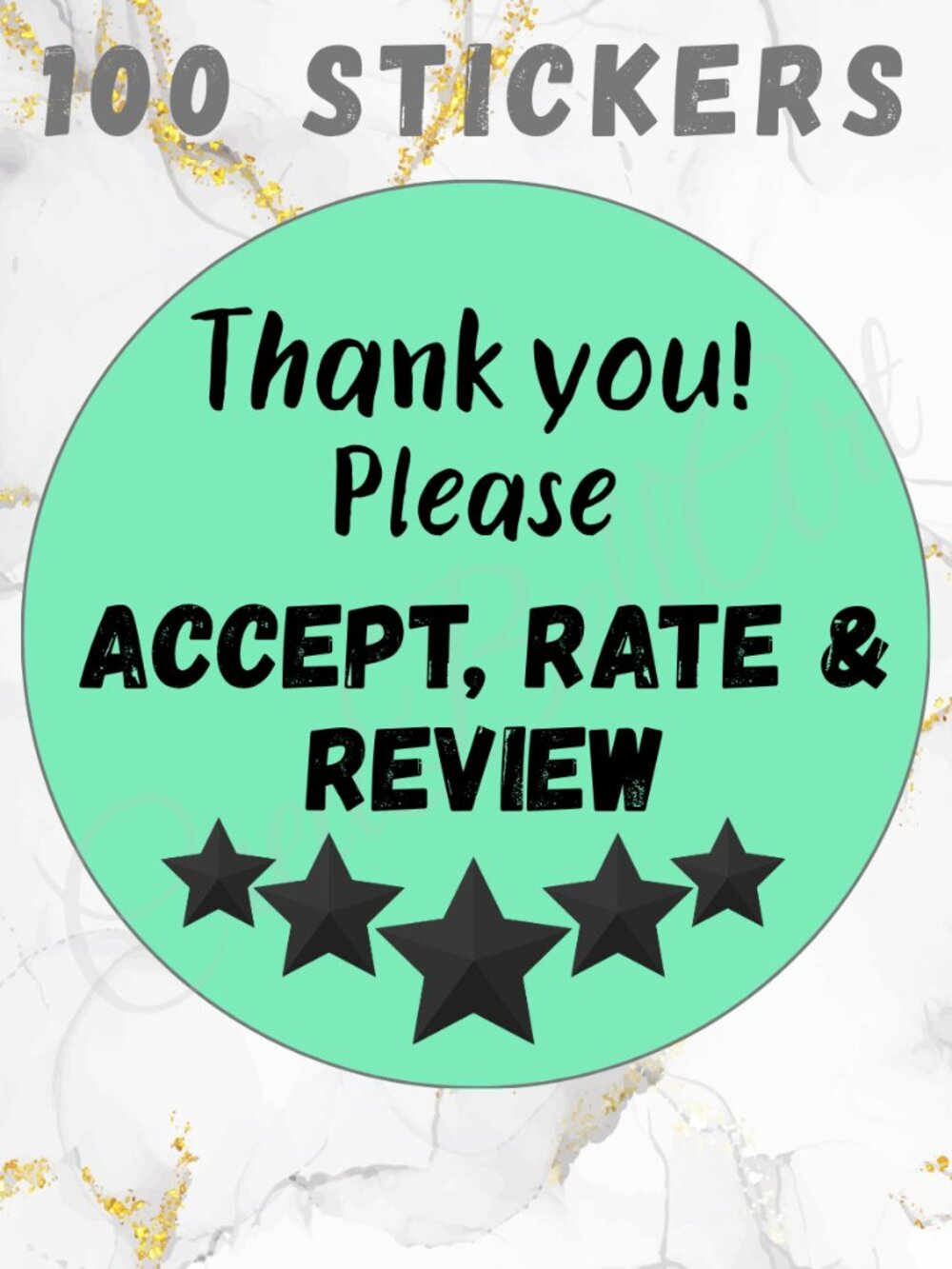 100 Thank You Stickers | Review Stickers